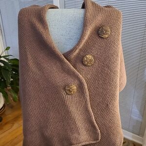 Lulu-B Tan Cardigan with Button Accents